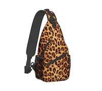 Sling Backpack for Women, Cute Multipurpose Crossbody Shoulder Bag, Comfortable and Lightweight Adjustable Travel Hiking Daypack Compatible with Wild Animal Cheetah Leopard Print