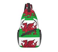 Sling Backpack Welsh Dragon Flag Travel Hiking Daypack Pattern Rope Crossbody Shoulder Bag