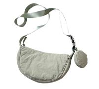 Sling Bag Adjustable Compact Nylon Half-Moon Purses | Small Sling Messenger Shoulder Compact Casual Day Bag for Work, Dates, Travel, Daily Commute, Shopping, Outdoor, Hiking