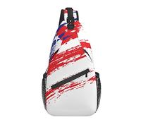 Sling Bag America Flag Star Red Striped Hiking Daypack Crossbody Shoulder Backpack Travel Chest Pack for Men Women