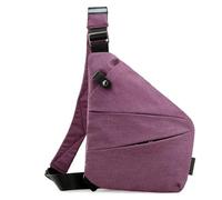 Sling Bag Backpack Crossbody Shoulder Chest Bag Ultralight Sling daypack Small Travel Day Bag for Men Women Walking Cycling Hiking Camping Outdoor Sports(Purple,Right)