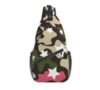 Sling Bag Camo Star Camouflage Hiking Daypack Crossbody Shoulder Backpack Travel Chest Pack for Men Women
