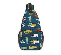 Sling Bag Car Childish Truck Hiking Daypack Crossbody Shoulder Backpack Travel Chest Pack for Men Women