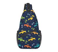Sling Bag Childish Car Truck Motor Hiking Daypack Crossbody Shoulder Backpack Travel Chest Pack for Men Women