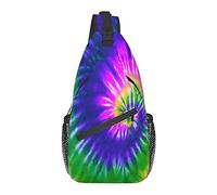 Sling Bag Colorful Spiral Tie Dye Psychedelic Hiking Daypack Crossbody Shoulder Backpack Travel Chest Pack for Men Women