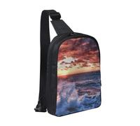 Sling Bag Cross Body Chest Bag Double Layer Shoulder Bag for Men Women | Mystical Dead Skull Printed Shoulder Backpack Man Bag For Travel Hiking Running Cycling