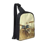 Sling Bag Cross Body Chest Bag Double Layer Shoulder Bag for Men Women | Mystical Dead Skull Printed Shoulder Backpack Man Bag For Travel Hiking Running Cycling