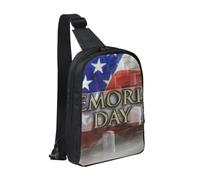 Sling Bag Cross Body Chest Bag Double Layer Shoulder Bag for Men Women | Us Military Soldiers Patriotic Memorial Day Printed Shoulder Backpack Man Bag For Travel Hiking Running Cycling