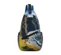 Sling Bag For Men Women Ireland Outdoors County Clare The Cliffs Print Small Backpack Funny Waterproof Sling Rucksack, For Sports, Hiking, Cycling, Shopping, Walking
