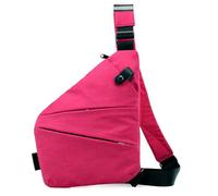 Sling Bag for Men Women Personal - Multi-Pocket Crossbody, Chest Bag, Men, Anti-Theft Chest Pocket,Shoulder Antitheft Travel Cross Body Daypack for Outdoor Sport Hiking(Pink,Left)
