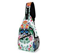 Sling Bag For Men Women Polish Flower Folk Art Crossbody Bags Waterproof Classic Shoulder Bag, For Sports, Outdoor, Running