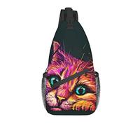 Sling Bag For Men Women Pop Art Animals Diagonally Classic Funny Shoulder Bag, For Office, Sports, Cycling