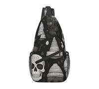 Sling Bag For Men Women Various Skulls Prints Cross Chest Bags Classic Durable Sling Backpack, For Outdoor, Cycling, Hiking, Travel, Shopping