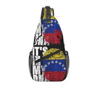 Sling Bag For Men Women Venezuelan Venezuela Flag It'S In My Shoulder Backpack Adjustable Strap Funny Across Body Bag, For Sports, Daily, Outdoor