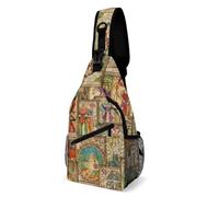 Sling Bag For Men Women Vintage Tarot Cards Occult Wicca Shoulder Backpack Classic Lightweight Shoulder Bag, For Travel, Outdoor, Sports