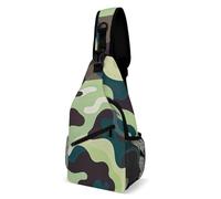 Sling Bag for Women Men Abstract Camouflage Crossbody Bag Hiking Chest Bag Crossbody Fanny Pack Fashion Waist Packs Casual Daypack Backpacks Shoulder Bag for Travel, white, 8x4x15 Inches
