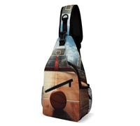Sling Bag for Women Men Basketball Court Crossbody Bag Hiking Chest Bag Crossbody Fanny Pack Fashion Waist Packs Casual Daypack Backpacks Shoulder Bag for Travel, white, 8x4x15 Inches