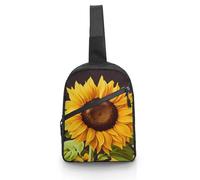Sling Bag for Women Men Beautiful Sunflower Crossbody Bag Casual Daypack Backpack Shoulder Chest Bag Fashion Waist Pack Water Resistant Fanny Pack Crossbody Shoulder Bag, white, 8.3x2.5x12 Inches