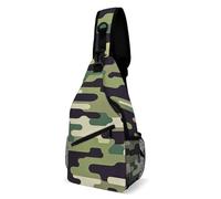 Sling Bag for Women Men Camouflage Pattern Crossbody Bag Hiking Chest Bag Crossbody Fanny Pack Fashion Waist Packs Casual Daypack Backpacks Shoulder Bag for Travel, white, 8x4x15 Inches