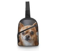Sling Bag for Women Men Chest Bag A Brown Chihuahua Daypack Fanny Pack Cross Body Bag for Traveling, A Brown Chihuahua, One Size, Crossbody Backpacks