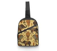 Sling Bag for Women Men Chest Bag Africa Elephant Daypack Fanny Pack Cross Body Bag for Traveling, Africa Elephant, One Size, Crossbody Backpacks