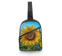 Sling Bag for Women Men Chest Bag Beutiful Sunflower Daypack Fanny Pack Cross Body Bag for Traveling, Beutiful Sunflower, One Size, Crossbody Backpacks