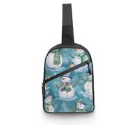 Sling Bag for Women Men Chest Bag Blue Cartoon Daypack Fanny Pack Cross Body Bag for Traveling, Blue Cartoon, One Size, Crossbody Backpacks