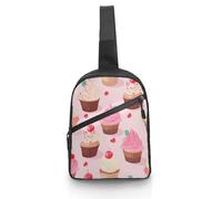 Sling Bag for Women Men Chest Bag Cakes And Sweets Daypack Fanny Pack Cross Body Bag for Traveling, Cakes and Sweets, One Size, Crossbody Backpacks