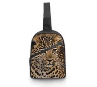 Sling Bag for Women Men Chest Bag Cute Leopard Daypack Fanny Pack Cross Body Bag for Traveling, Cute Leopard, One Size, Crossbody Backpacks