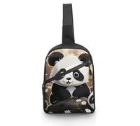 Sling Bag for Women Men Chest Bag Cute Panda Animal Daypack Fanny Pack Cross Body Bag for Traveling, Cute Panda Animal, One Size, Crossbody Backpacks