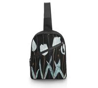 Sling Bag for Women Men Chest Bag Light Blue Tulips Daypack Fanny Pack Cross Body Bag for Traveling, Light Blue Tulips, One Size, Crossbody Backpacks