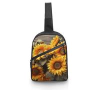 Sling Bag for Women Men Chest Bag Plants Theme Sunflower Daypack Fanny Pack Cross Body Bag for Traveling, Plants Theme Sunflower, One Size, Crossbody Backpacks