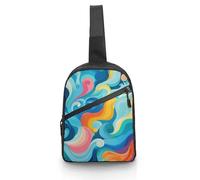 Sling Bag for Women Men Chest Bag Rainbows And Swirls Daypack Fanny Pack Cross Body Bag for Traveling, Rainbows and Swirls, One Size, Crossbody Backpacks