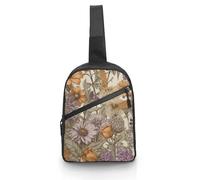 Sling Bag for Women Men Chest Bag Variety of Flowers Daypack Fanny Pack Cross Body Bag for Traveling, Variety of Flowers, One Size, Crossbody Backpacks
