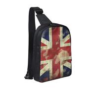 Sling Bag for Women Men Crossbody Bag Fashion Waist Bag Vintage Union Jack British Flag Chest Bag Adjustable Fanny Pack, Black, One Size