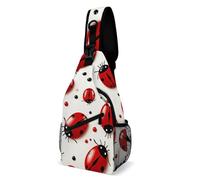 Sling Bag for Women Men Red Ladybug Crossbody Shoulder Bag Chest Bag Small Sling Backpack Daypack Fanny Packs
