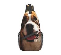 Sling Bag for Women Men Shoulder Bag Yellow Butterfly and Flower Chest Bag Travel Fanny Pack Lightweight Casual Daypack, Pet Dog, One Size, Sling Backpacks