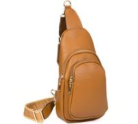 Sling Bag For Women & Men - Small Monostrap Rainproof Backpack Crossbody Chest Bag Purse - Juliet (Brown)