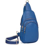 Sling Bag For Women & Men - Small Monostrap Rainproof Backpack Crossbody Chest Bag Purse - Juliet (Electric Blue)