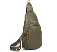 Sling Bag For Women & Men - Small Monostrap Rainproof Backpack Crossbody Chest Bag Purse - Juliet (Olive Green)