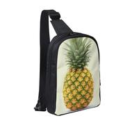 Sling bag for Women Men Trendy Sling Bakpack Casual Chest Bag Dream Music Box Fanny Pack for Travel Hiking, Fresh Pineapple, One Size