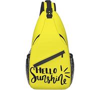 Sling Bag, Hello Sunshine Print Crossbody Sling Backpack for Casual Shoulder Women and Men