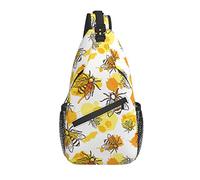 Sling Bag Honeycombs Bee Farmhouse Hiking Daypack Crossbody Shoulder Backpack Travel Chest Pack for Men Women