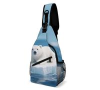 Sling Bag Lightweight Crossbody Chest Pack Arctic Polar Bear Travel Shoulder Bag with Adjustable Strap