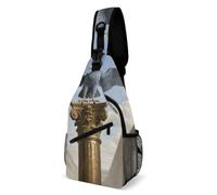 Sling Bag Lightweight Crossbody Chest Pack Classical Bronze Eagle Travel Shoulder Bag with Adjustable Strap