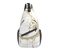 Sling Bag Magic Moon White Tarot Boho Hiking Daypack Crossbody Shoulder Backpack Travel Chest Pack for Men Women