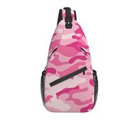 Sling Bag Military Camouflake Camo Pink Hiking Daypack Crossbody Shoulder Backpack Travel Chest Pack for Men Women