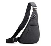 Sling Bag Small Waterproof Shoulder Backpack For Travel Hiking Anti-Thief Crossbody Chest Daypack Personal Pocket Bag, Black for Right Hand User, S, Small Pocket Bag