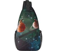 Sling Bag, Solar System Space Planet Print Crossbody Sling Backpack for Casual Shoulder Women and Men