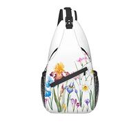 Sling Bag Spring Bloom Flower Field Hiking Daypack Crossbody Shoulder Backpack Travel Chest Pack for Men Women